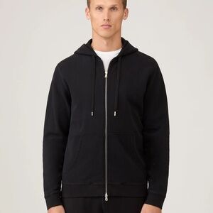 SUNSPEL Men’s Loopback Zip Hoodie, Black, Size L